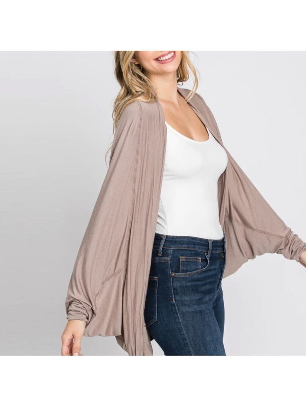 B’Leev Dolman Sleeves Circle Cardigan, Size L